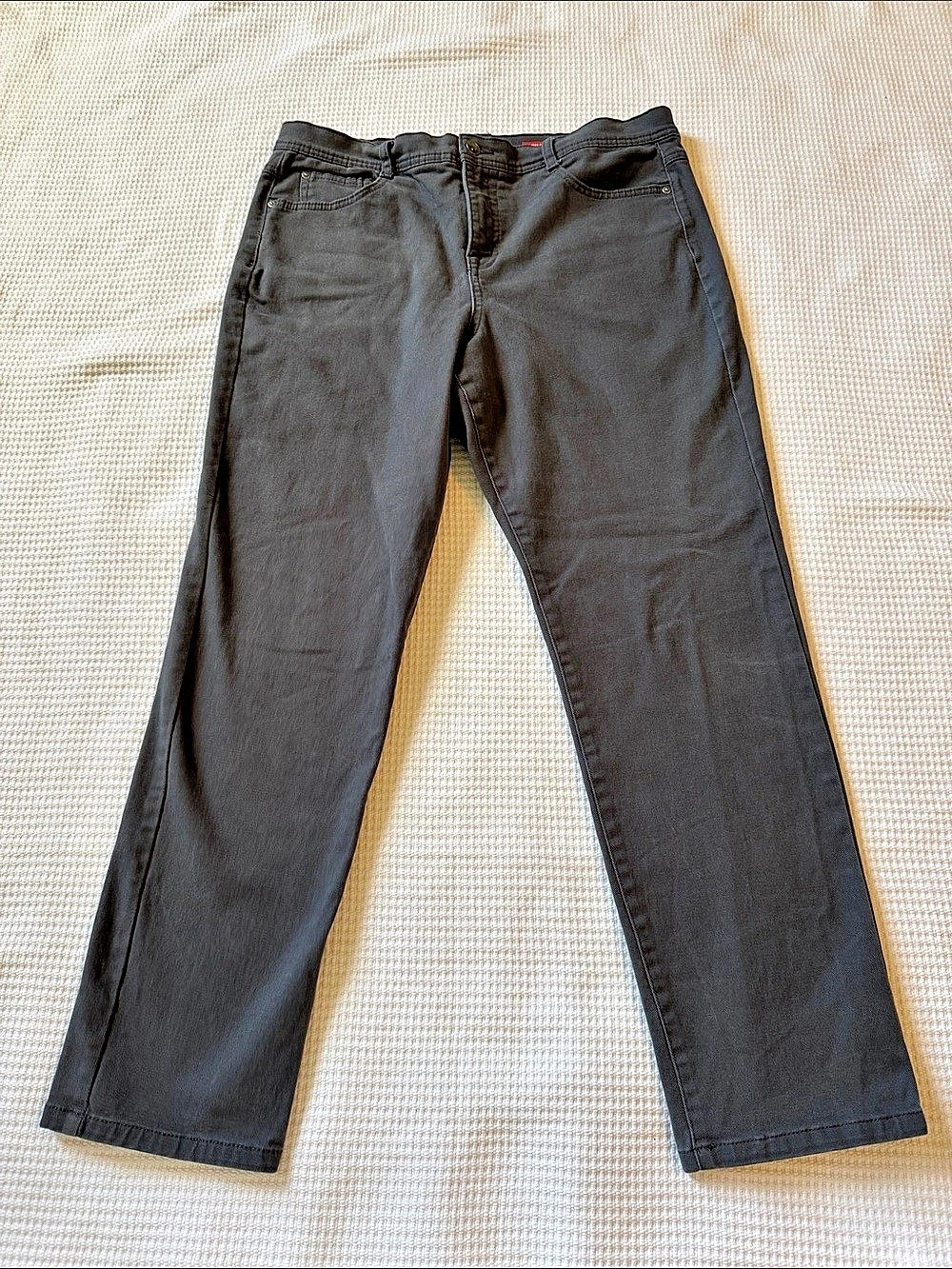 Style&co. Jeans Tommy Control Straight Leg Jeans Gray/Black Size 14